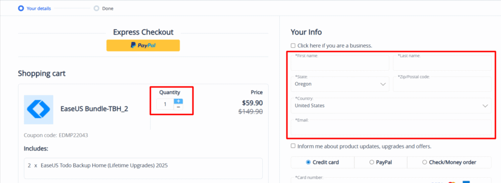 EaseUS-Checkout-page
