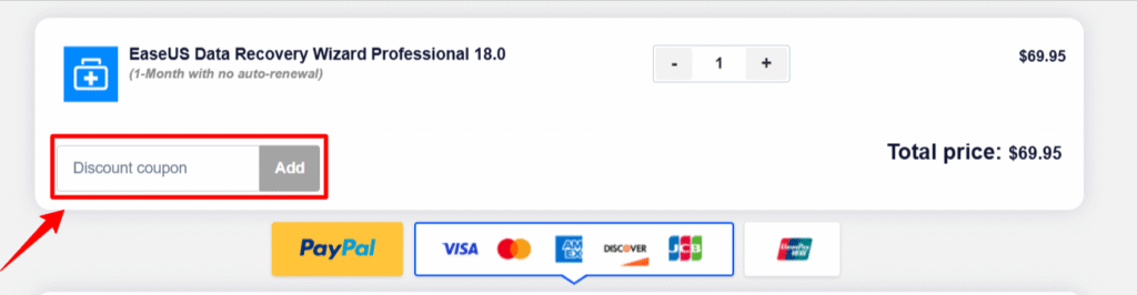 EaseUS Coupon Section