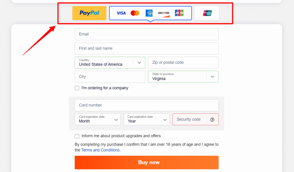 Payment option