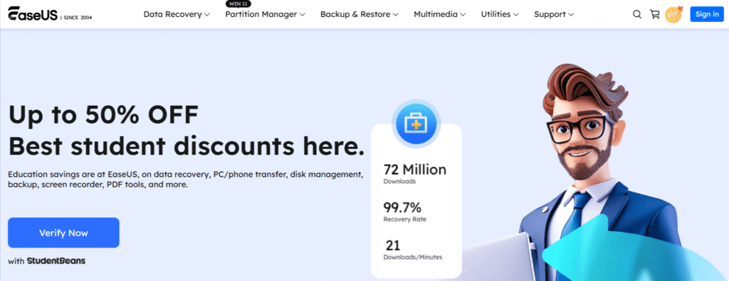 50% Off EaseUS Student Discount