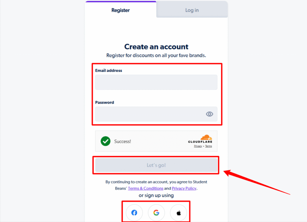 Create an account