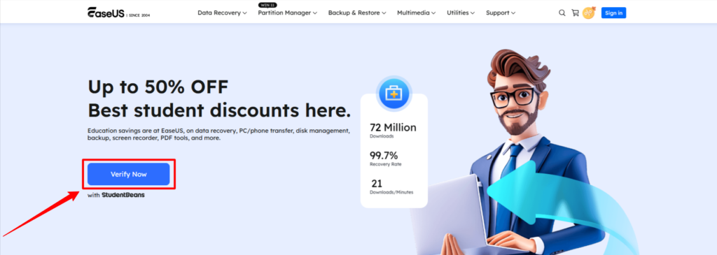 Student disocunt page